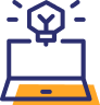 Laptop idea icon