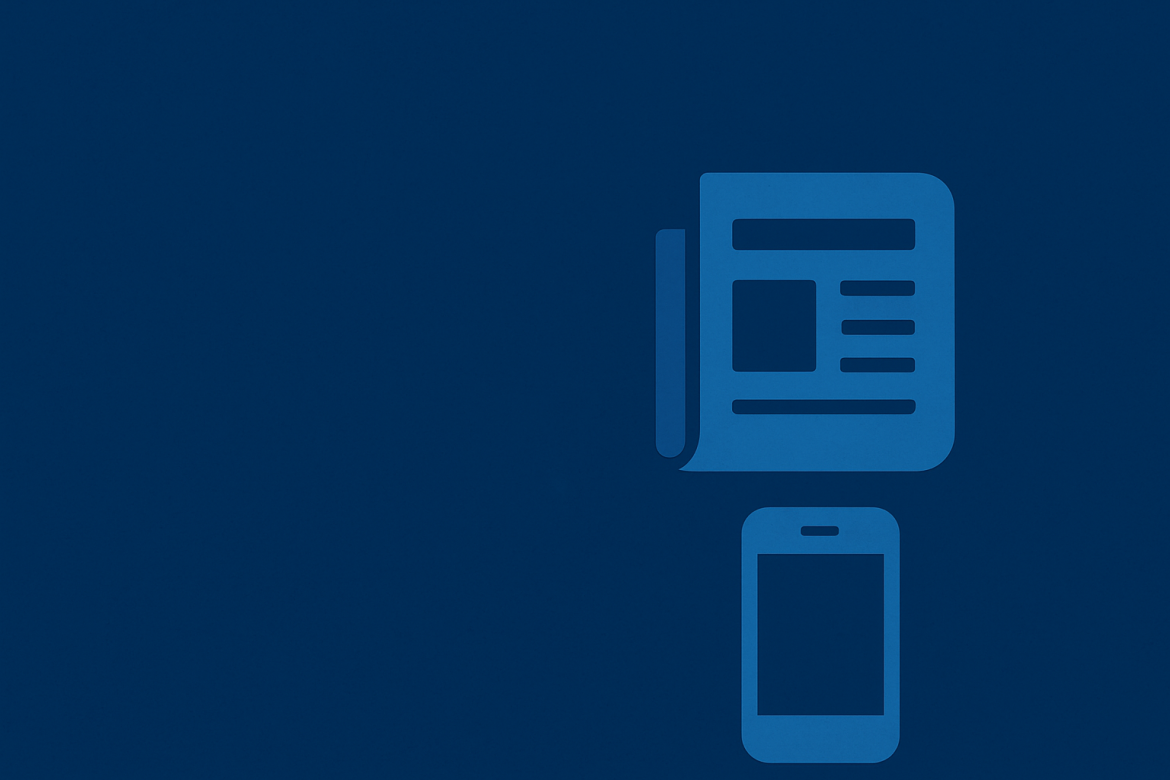 Newspaper and subscription icons