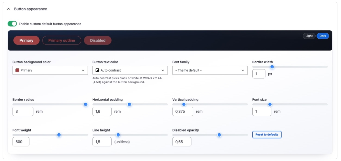 Screenshot of button studio